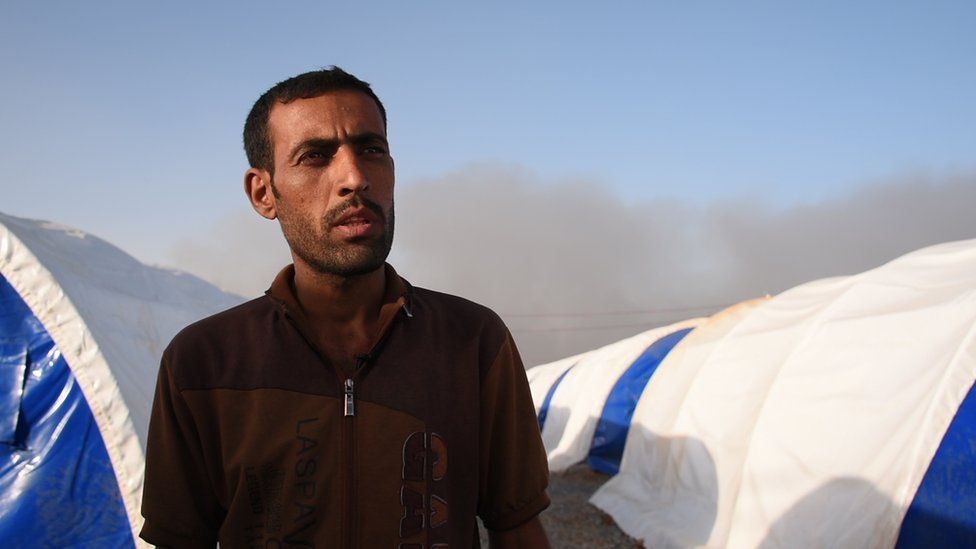 Rakan Jauid Aid, from the Nievah province in Iraq in an displacement camp