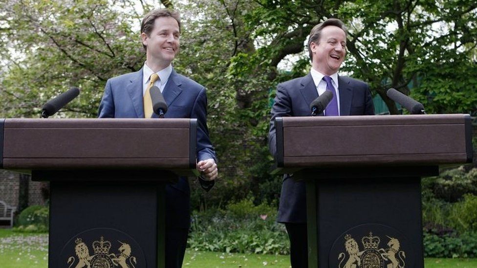 Nick Clegg and David Cameron in 2010