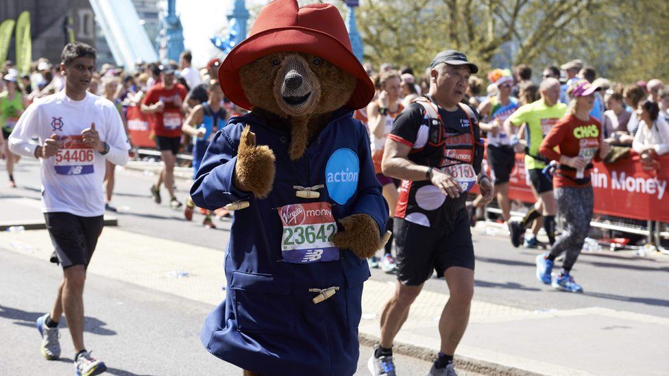 Runner dressed as Paddington Bear