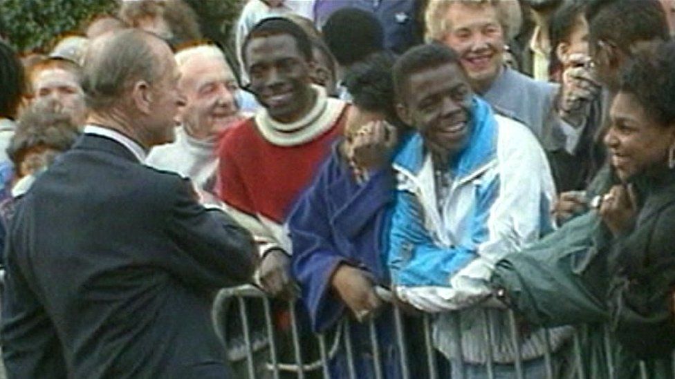 HRH Prince Philip in Chapeltown 1990