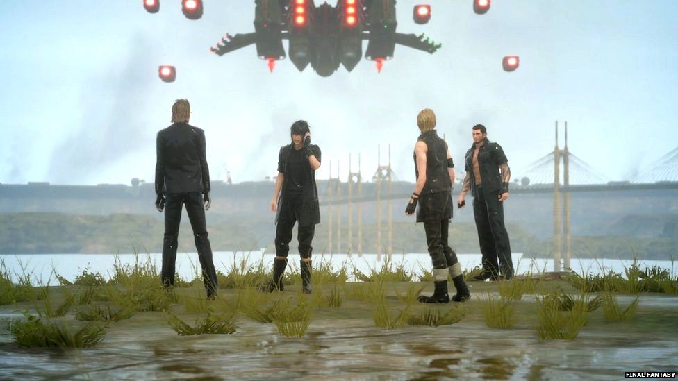 The four main characters in Final Fantasy 15