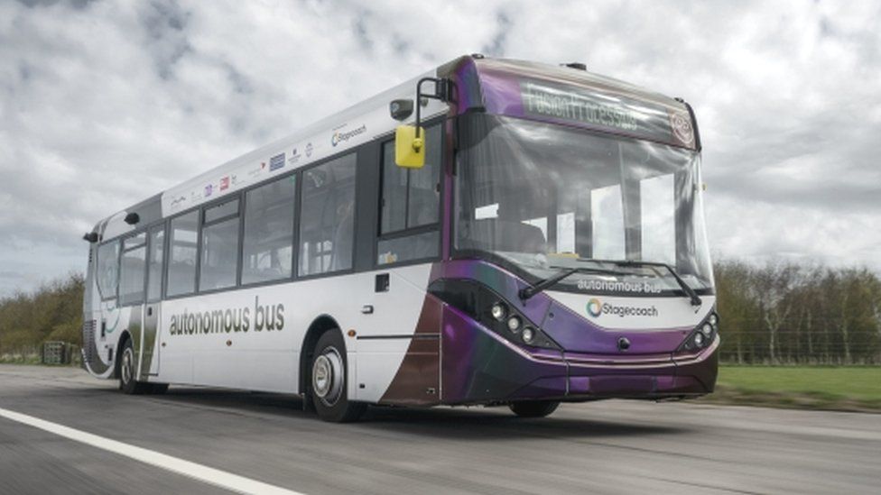 An autonomous, driver-less bus