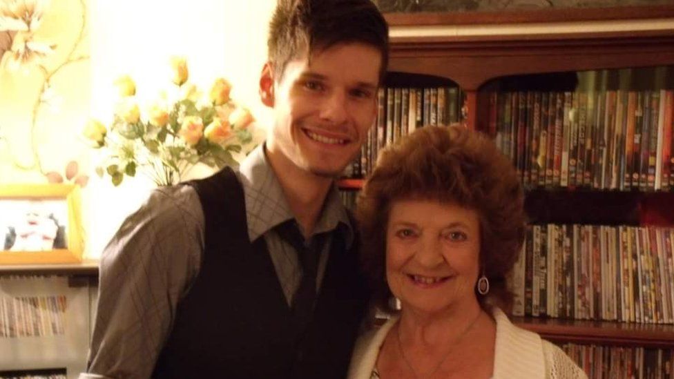 Michael Friend with grandmother Pauline