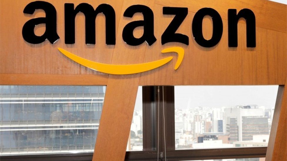 The Amazon logo in Sao Paulo, Brazil 27 March 2018