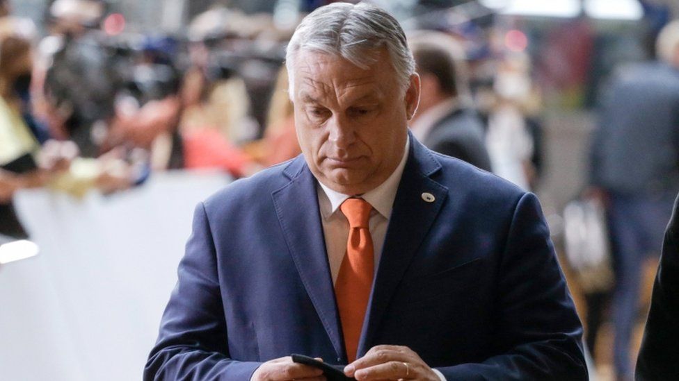 Hungarian Prime Minister Victor Orban arrives on the first day of a European Union (EU) summit at The European Council Building in Brussels, Belgium, 24 June 2021