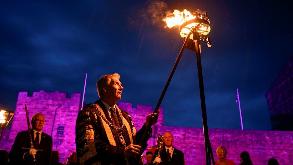 Beacon lit at Carlisle Castle