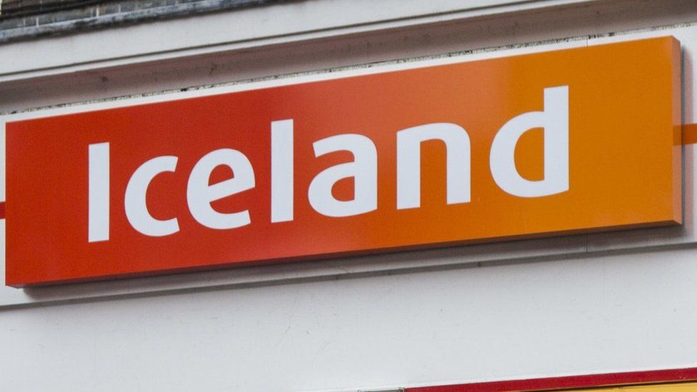 Iceland supermarket sign