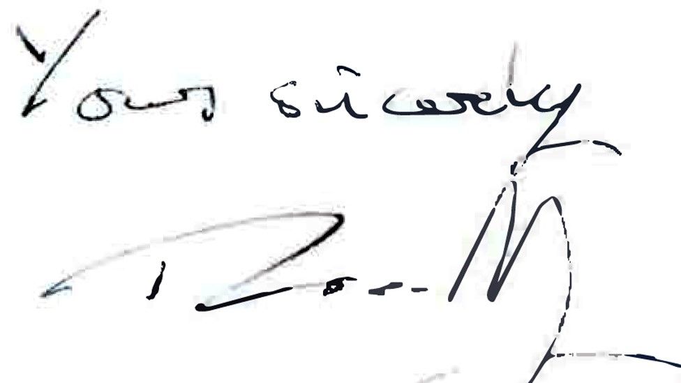 Theresa May signature