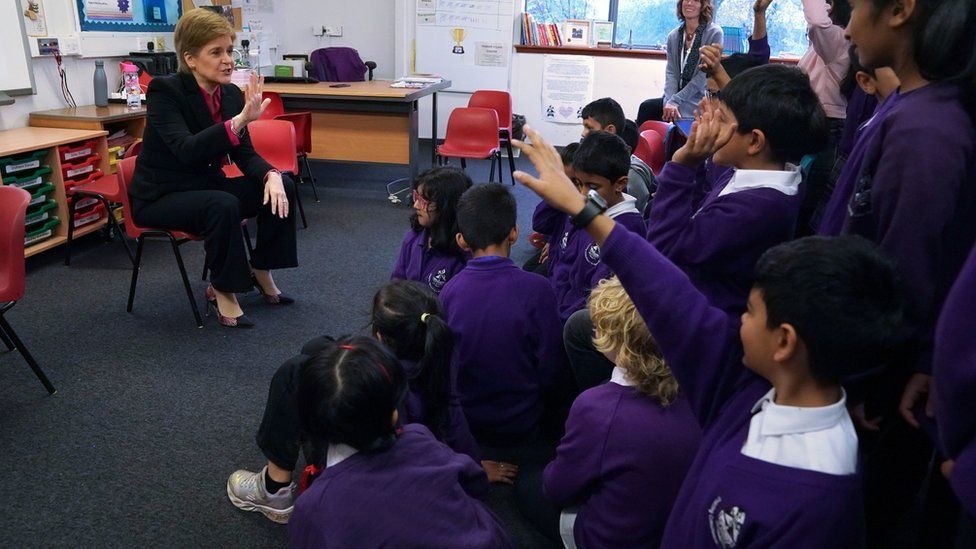 First Minister Nicola Sturgeon visited the school last week