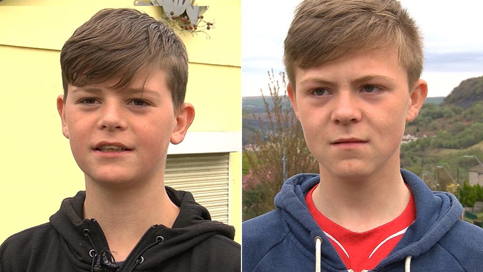 Iestyn (left) and Ieuan (right) used to attend youth sessions at Perthcelyn Community Centre