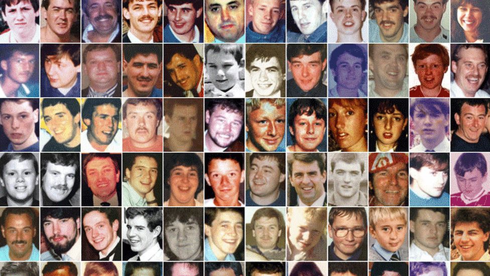 Some of the 96 Hillsborough victims (compilation of images courtesy of Liverpool Football Club)