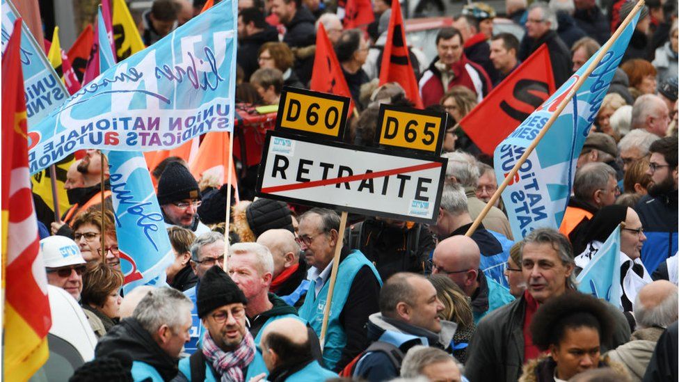 Французская забастовка с участием УВД