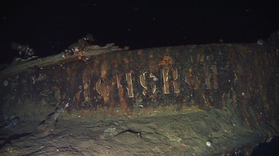 The Shinil Group photo of the alleged nameplate of the sunken Donskoi