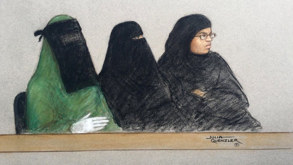 Mina Dich (left), Rizlaine Boular and Khawla Barghouthi, who later admitted failing to inform police