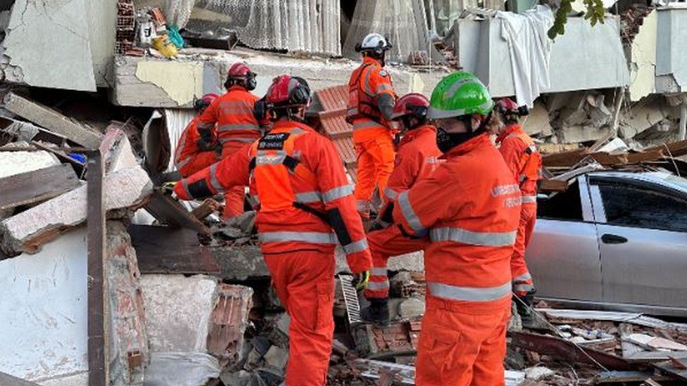 The London Fire Brigade astatine  the beryllium   of a gathering  illness  successful  Antakya, Turkey