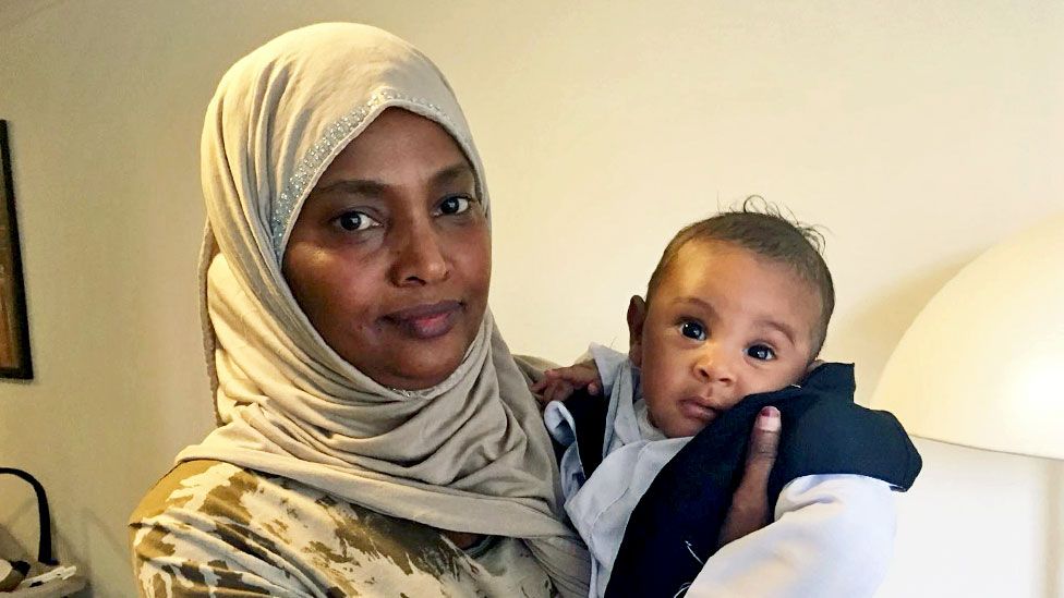 Maryam Adam and her son Mohammed