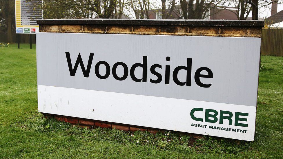 Woodside Industrial Estate sign, Dunstable