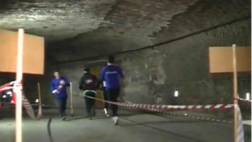 Runners in the tunnels