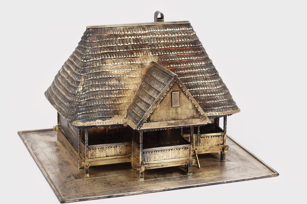 Model of Ceausescu's childhood home