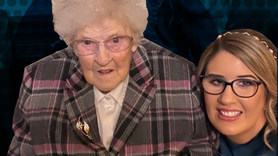 Terri O'Kane with her granny Bridget O'Kane who recently died
