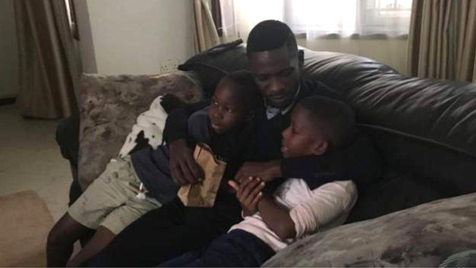 Uganda's Bobi Wine: 'Tortured' pop star MP returns home - BBC News