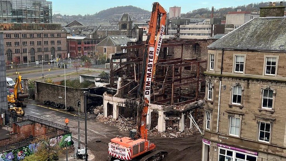 Demolition Work Under Way On Fire-ravaged Building - BBC News