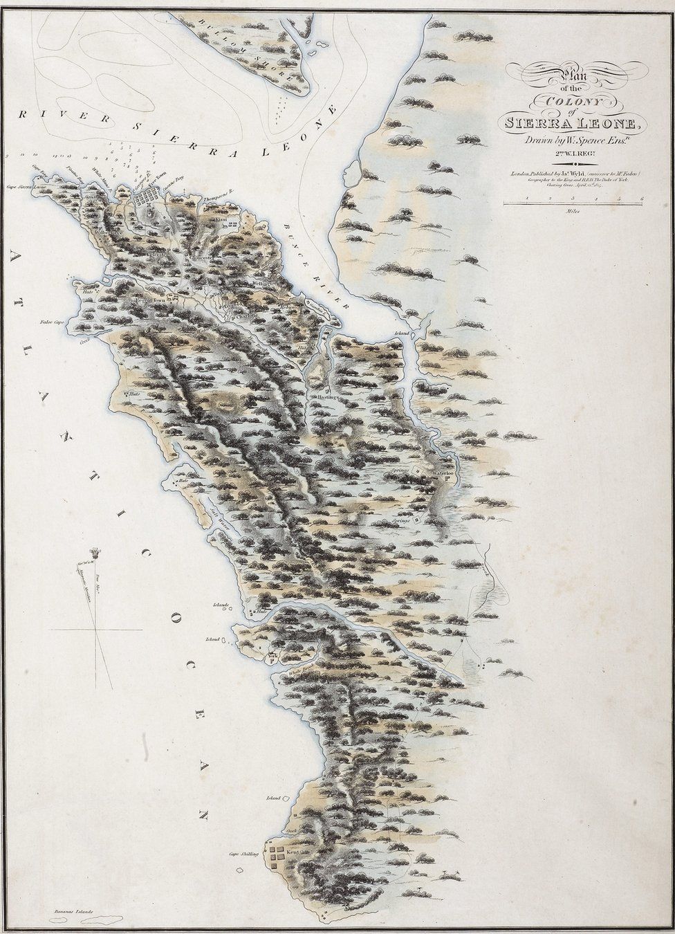 Plan of the Colony of Sierra Leone 1825