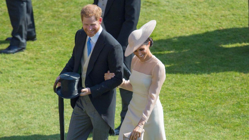 The Duke and Duchess of Sussex at Buckingham Palace