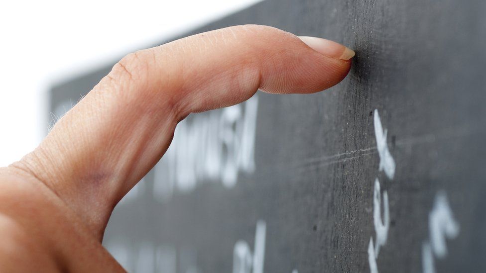 Nail on a blackboard