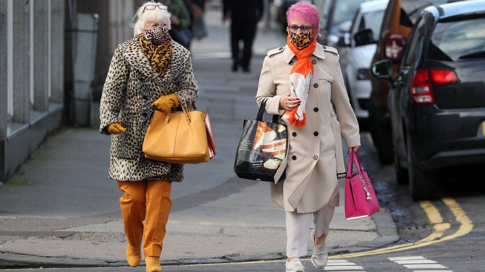 two women walking in Broughty Ferry