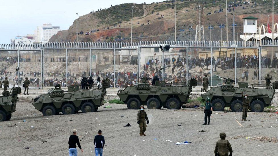 Migrants Reach Spain s Ceuta Enclave In Record Numbers BBC News Migrants Reach Spain s Ceuta Enclave In Record Numbers BBC News
