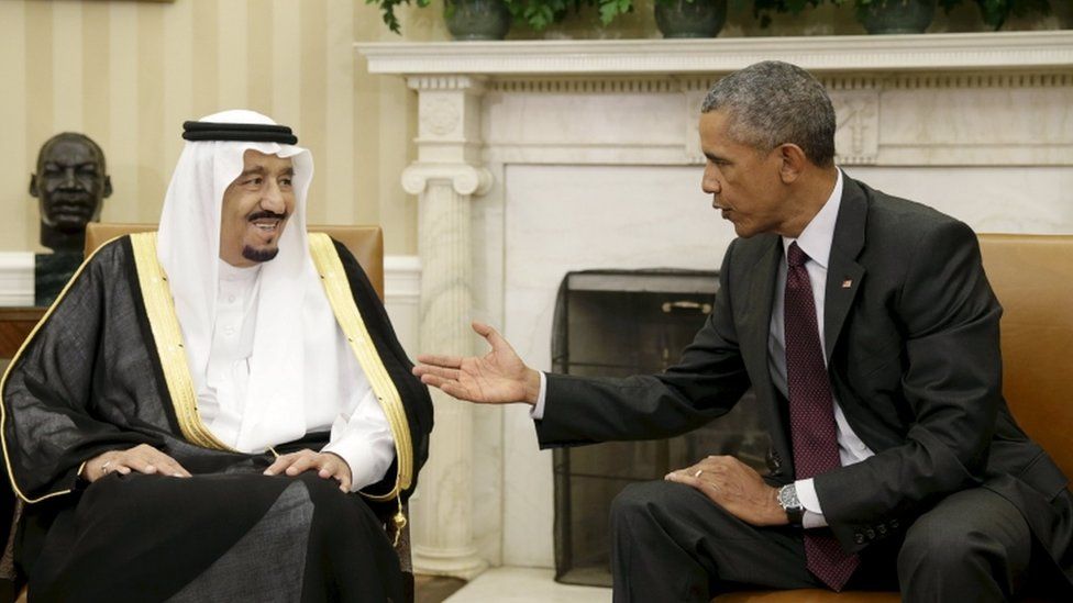 President Obama meets Saudi King Salman at the White House in September 2015
