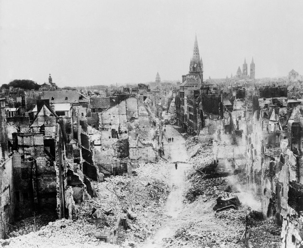 Caen after liberation
