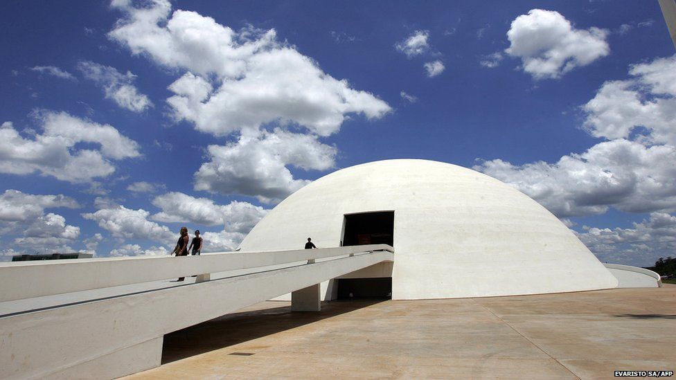 Brasilia's National Museum, work of Brazilian architect Oscar Niemeyer, inaugurated in 2007, as seen 13 December, 2007