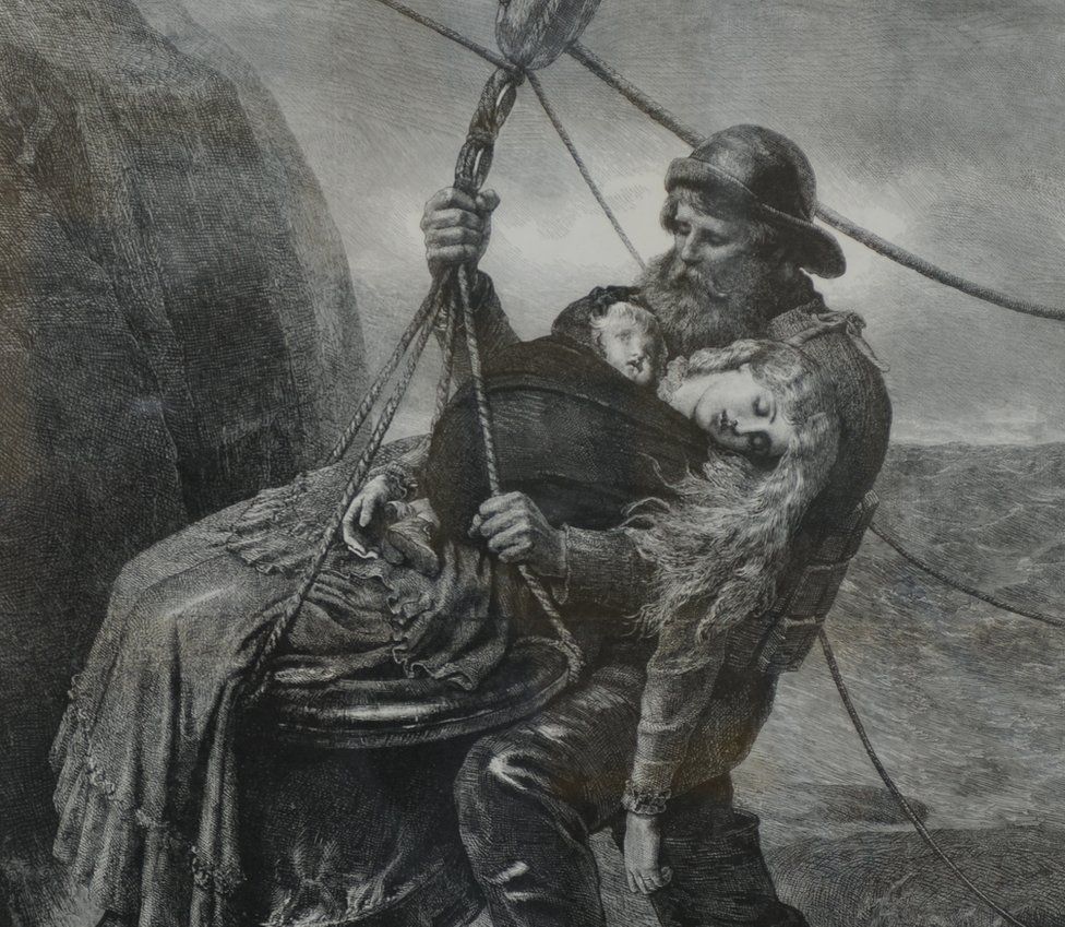 South Shields breeches buoy rescue recreated 150 years on BBC News