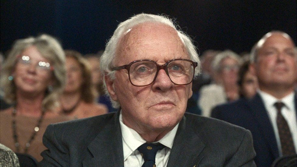 Sir Anthony Hopkins playing Sir Nicholas Winton - still from the film