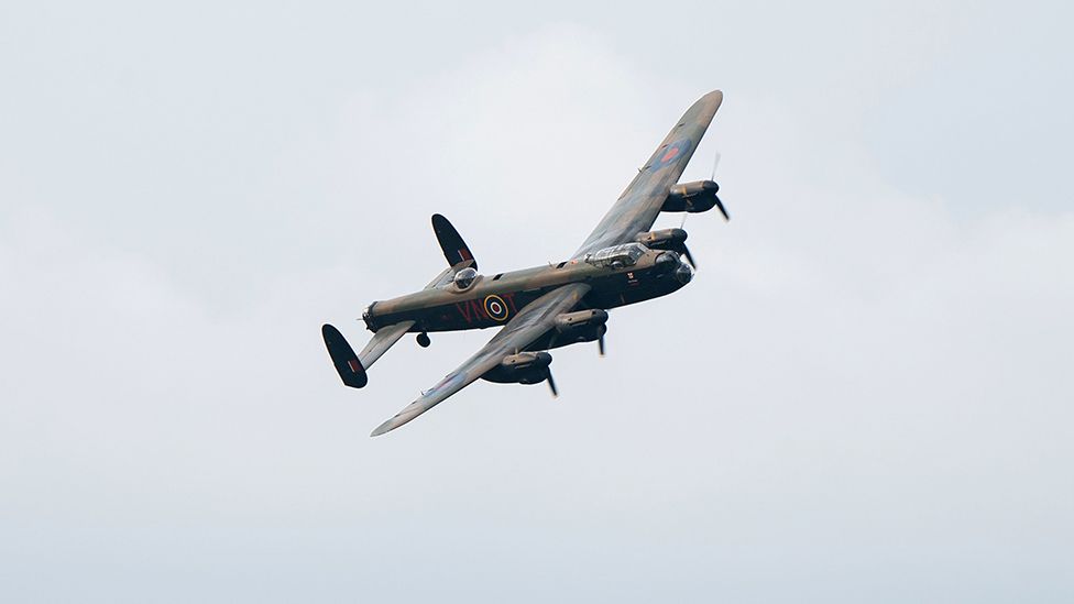 Lancaster in flight