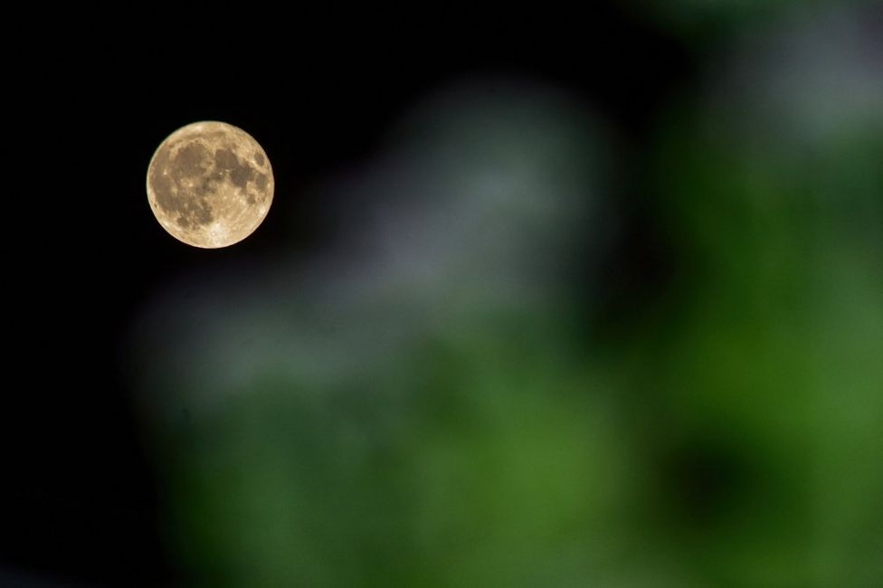 Buck Moon July supermoon appears brighter than usual in the sky BBC News