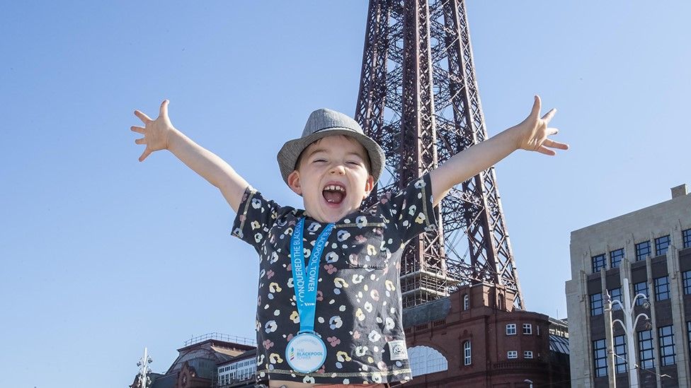 Charlie at Blackpool Tower