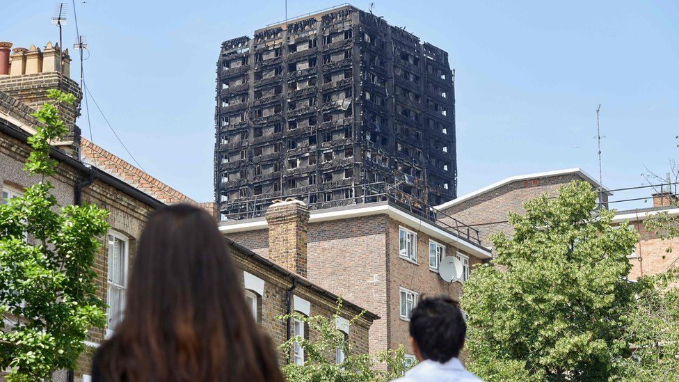 Grenfell Tower remains