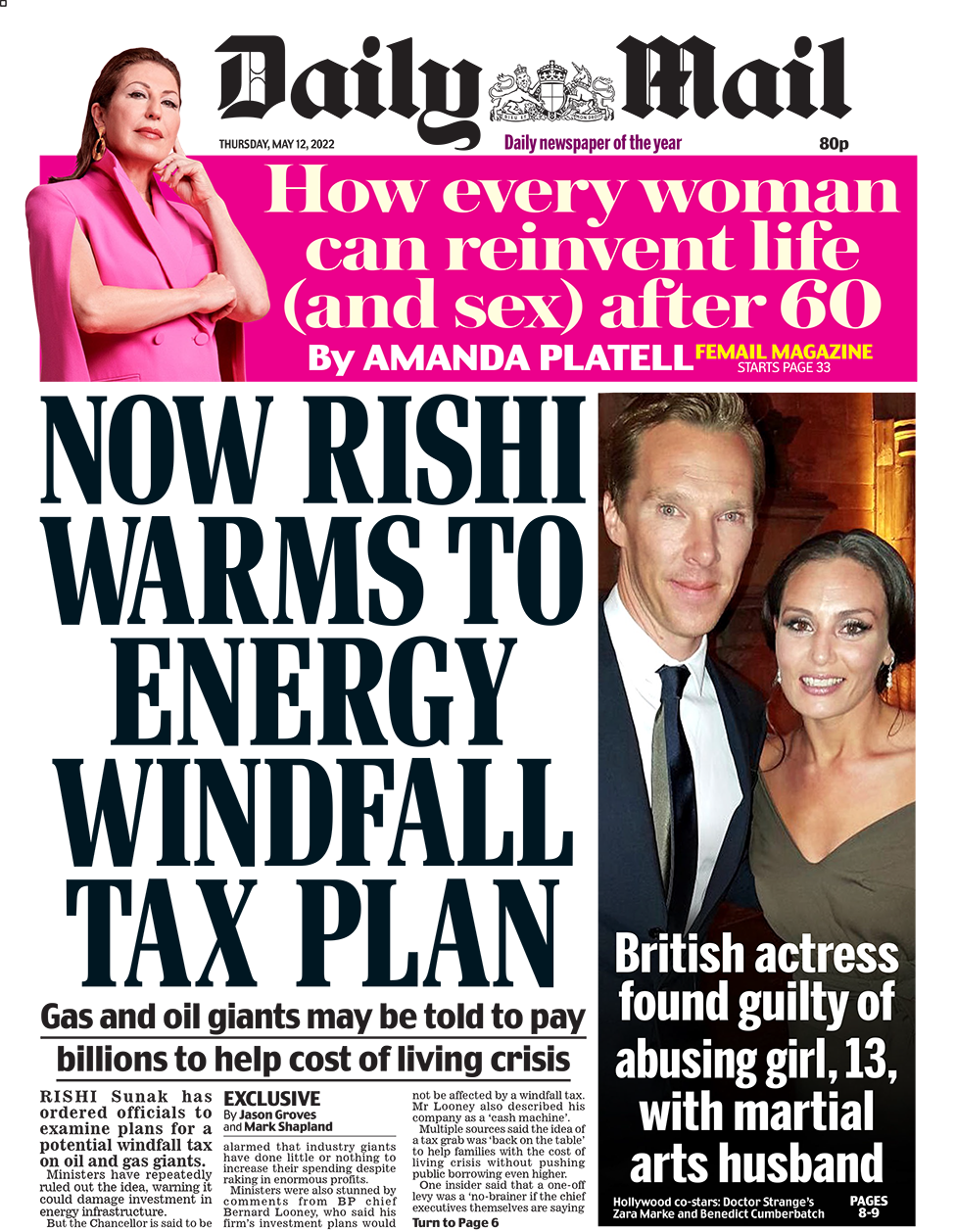 Daily Mail front page