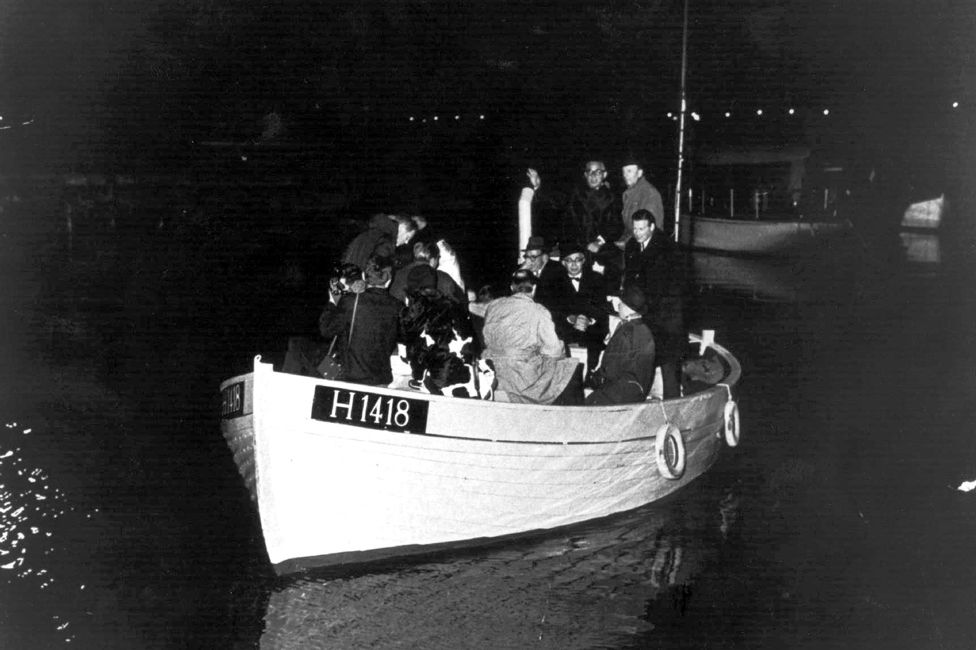 A fishing boat involved in the rescue