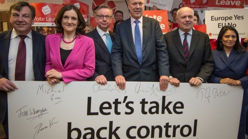 Cabinet members at the Vote Leave campaign launch