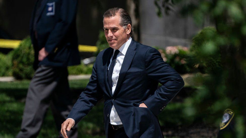 Hunter Biden leaves the courtroom in July