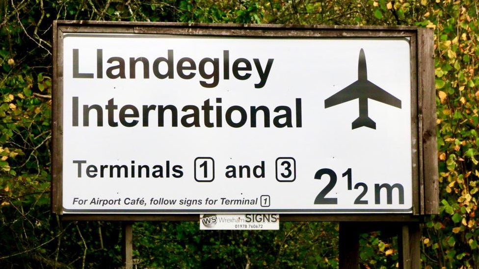 The Llandegley airport sign