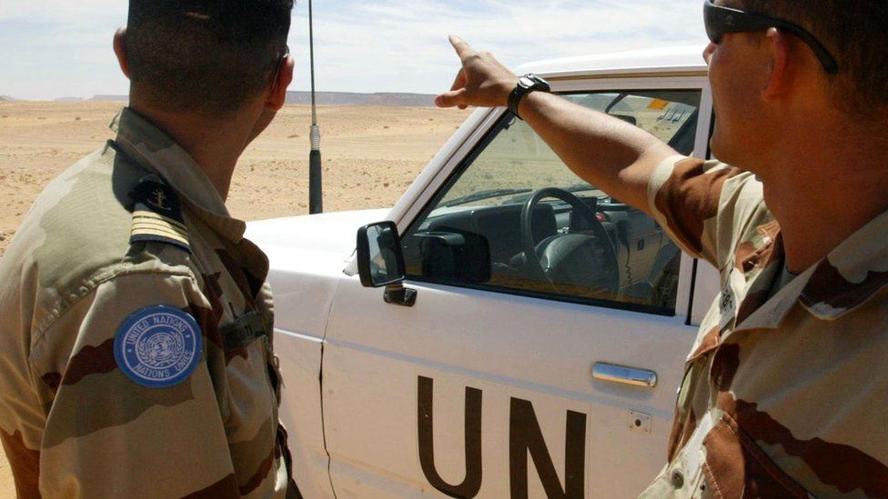 UN soldiers in Western Sahara - archive shot