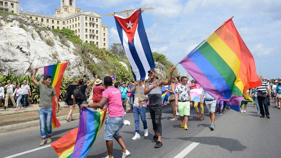 A gay pride parade in Havana on 13 May 2017