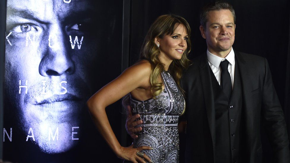 Matt Damon and his wife