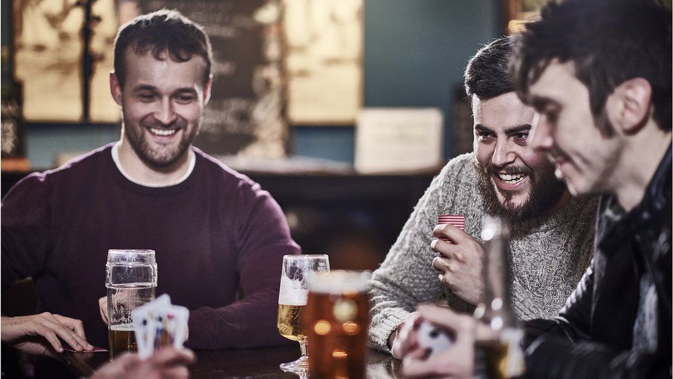 Three men in the pub