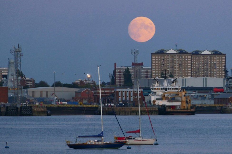 Hunter's Moon over Portsmouth